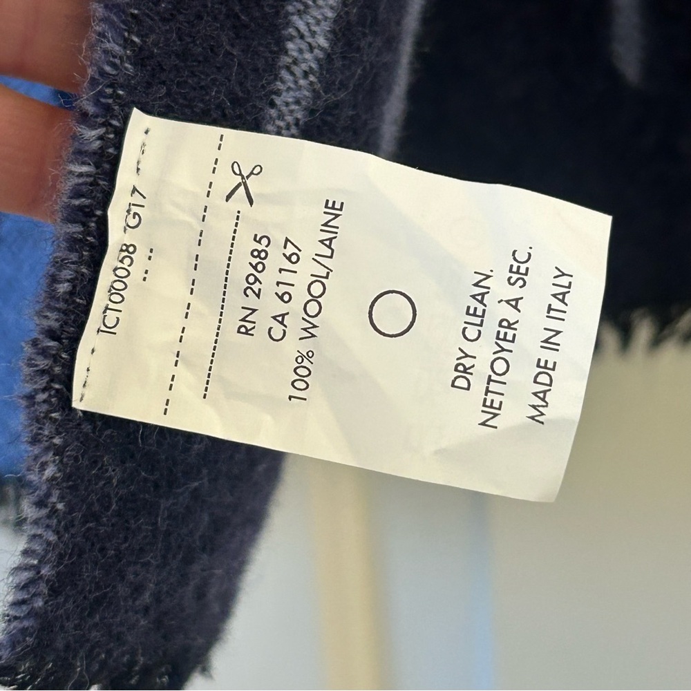 Pendleton Blue and Black Patterned Scarf - image 3